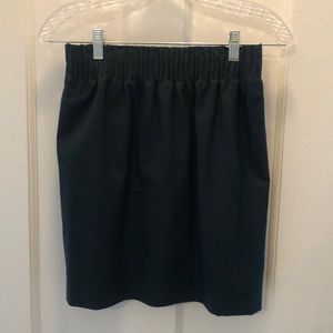 J. Crew Dark Green Wool Skirt with Pockets